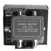 Channel Master 7144 - VHF/FM 4 Way Splitter