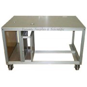 Heavy Duty Aluminium Table, Open Extruded Frame with 1/2" Thick Anodized Aluminium Machined Top