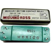 Midland Ross 12V Mercury Wetted Contact Standard Relay, 159-151 TA8, 017-20008
